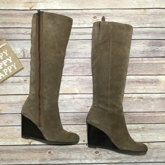 HOT Franco Sarto Wedge Boot GUC Brown Sz8 AMAZING! - Picture 4 of 8